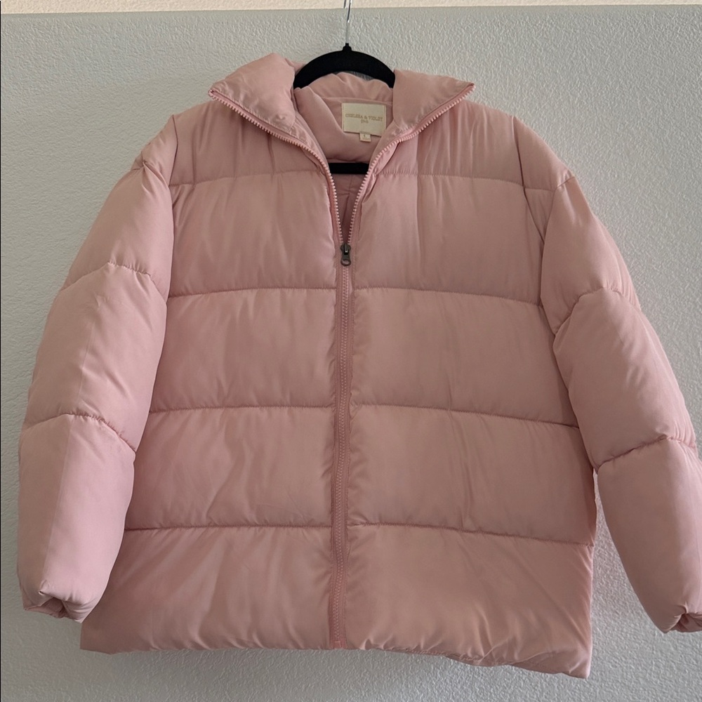Chelsea & Violet Blush Pink Puffer Jacket